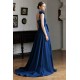 A-Line Long Blue One Shoulder Prom Dresses Formal Evening Party Dresses with 3D Flowers XP101087 A-Line Long Blue One Shoulder Prom Dresses Formal Evening Party Dresses with 3D Flowers XP101087