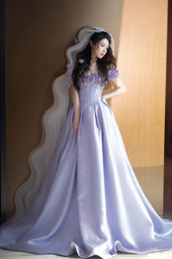 A-Line Light Purple Off the Shoulder Long Prom Dresses Formal Evening Party Dresses XP101088 A-Line Light Purple Off the Shoulder Long Prom Dresses Formal Evening Party Dresses XP101088