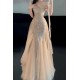Elegant Long Champagne Mermaid Sequins and Tulle Off the Shoulder Prom Dresses Formal Evening Party Dresses XP101098 Elegant Long Champagne Mermaid Sequins and Tulle Off the Shoulder Prom Dresses Formal Evening Party Dresses XP101098