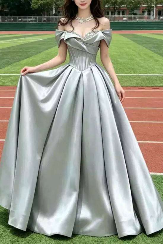 A-Line Light Blue Off the Shoulder Long Prom Dresses Formal Evening Party Dresses XP101100 A-Line Light Blue Off the Shoulder Long Prom Dresses Formal Evening Party Dresses XP101100