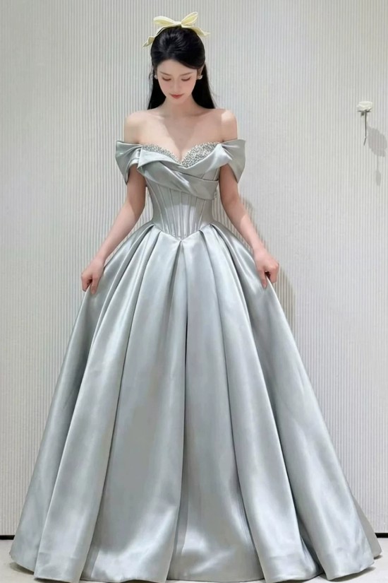 A-Line Light Blue Off the Shoulder Long Prom Dresses Formal Evening Party Dresses XP101100 A-Line Light Blue Off the Shoulder Long Prom Dresses Formal Evening Party Dresses XP101100