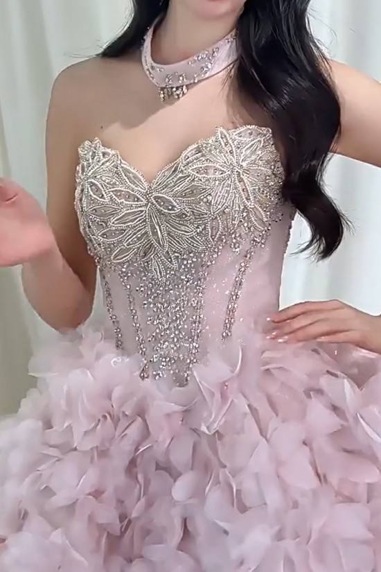 Affordable Fairy Beaded Short Pink Prom Dresses Homecoming Cocktail Birthday Party Dresses XP101103