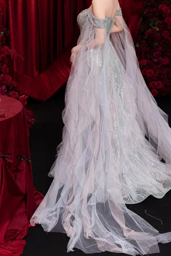 A-Line Fairy Off the Shoulder Sparkle Tulle Prom Dresses Formal Evening Party Dresses XP101104 A-Line Fairy Off the Shoulder Sparkle Tulle Prom Dresses Formal Evening Party Dresses XP101104
