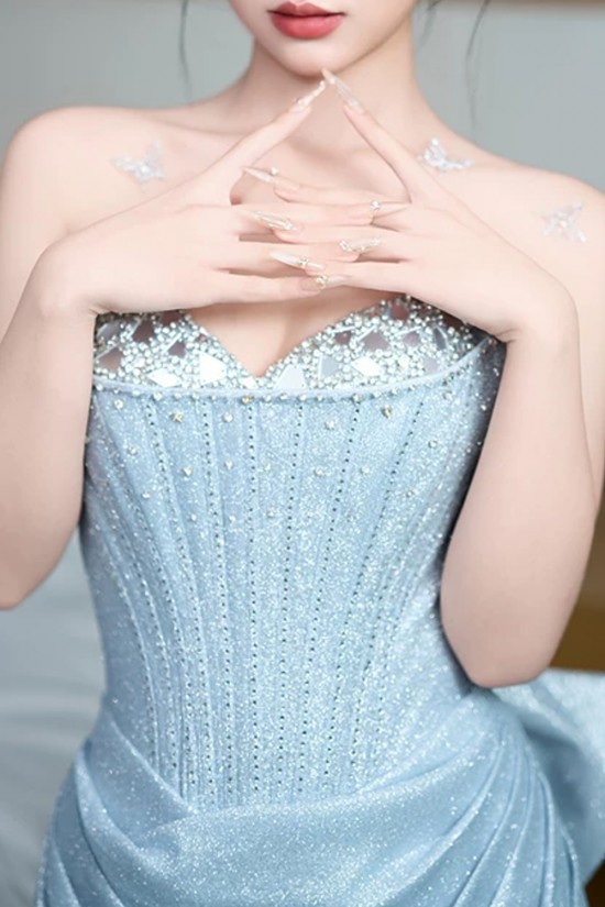Elegant Long Blue Sparkle Beaded Prom Dresses Formal Evening Party Dresses XP101105 Elegant Long Blue Sparkle Beaded Prom Dresses Formal Evening Party Dresses XP101105