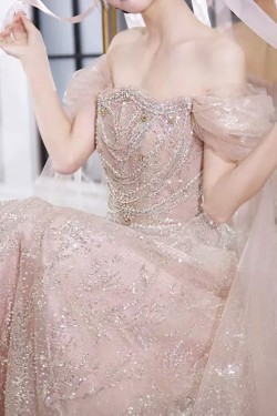 A-Line Long Pink Sparkle Prom Dresses Formal Evening Party Dresses XP101106 A-Line Long Pink Sparkle Prom Dresses Formal Evening Party Dresses XP101106