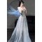 A-Line Beaded Light Blue Prom Dresses Formal Evening Party Dresses XP101107