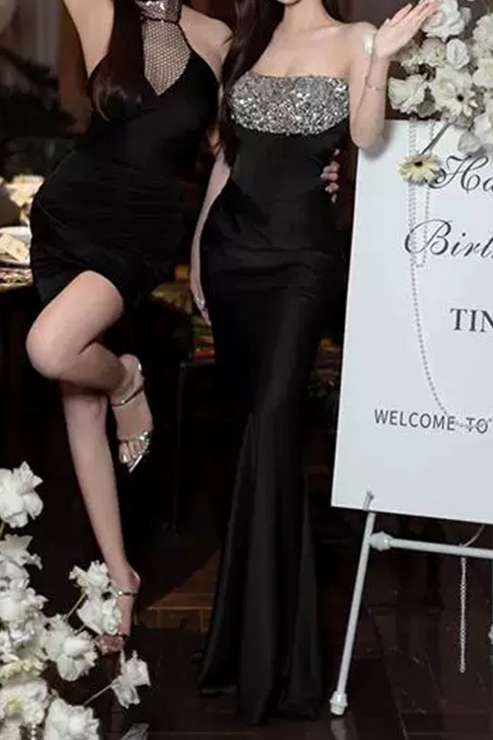 Long Black Mermaid Prom Dresses Formal Evening Party Dresses XP101109 Long Black Mermaid Prom Dresses Formal Evening Party Dresses XP101109