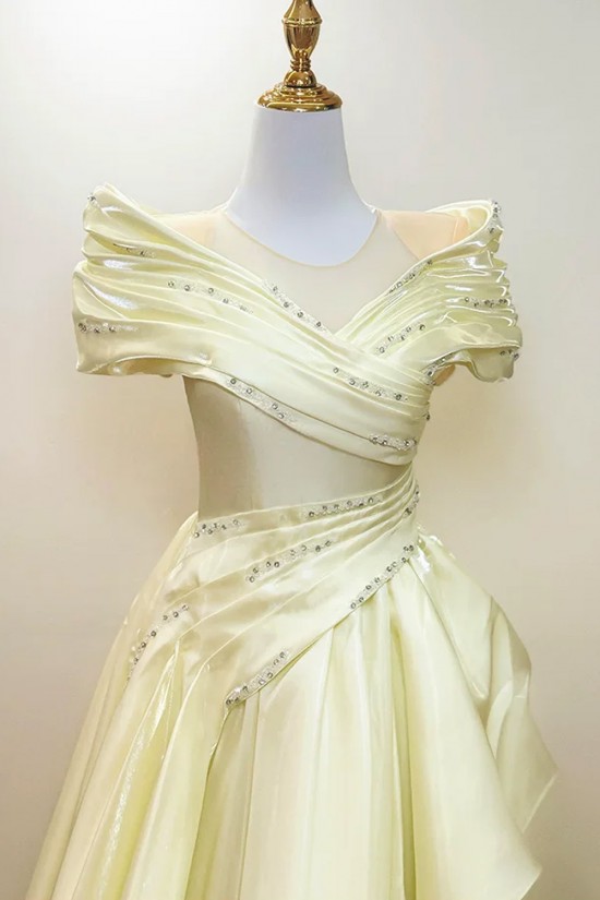A-Line Beaded Long Prom Dresses Formal Evening Party Dresses XP101111