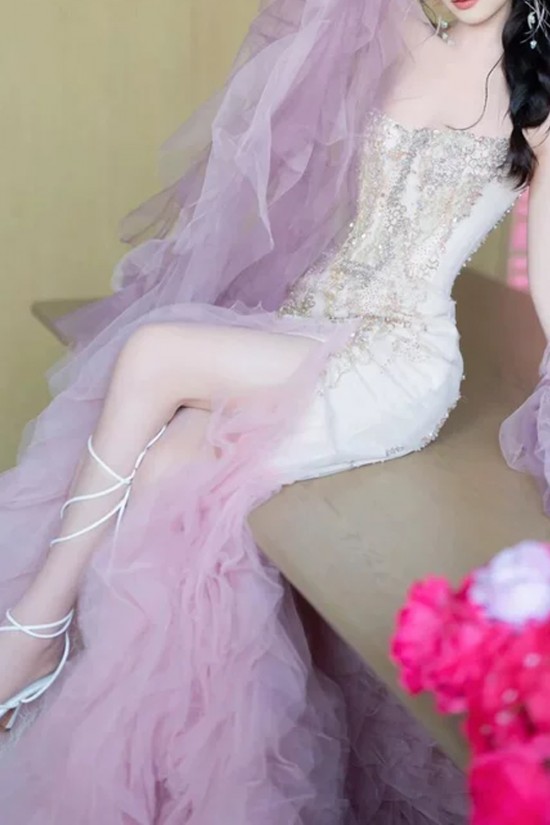 Gorgeous Mermaid Long Prom Dresses Formal Evening Party Dresses with High Slit XP101112 Gorgeous Mermaid Long Prom Dresses Formal Evening Party Dresses with High Slit XP101112