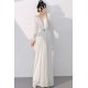 Elegant Long Sleeves Sequins V Neck Long Prom Dresses Formal Evening Party Dresses XP101119